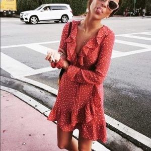 Red star wrap dress ❤️